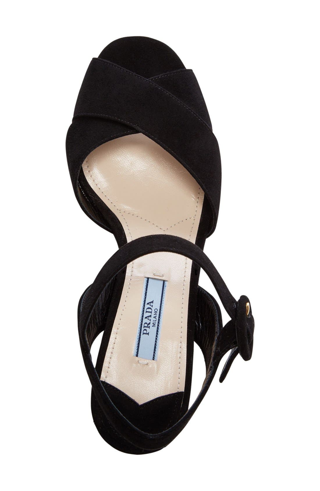 Prada Strappy Platform Sandal, Alternate, color, 