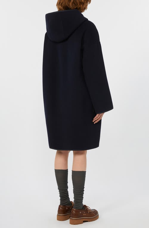 Weekend Max Mara Bergen Hooded Wool Coat In Black