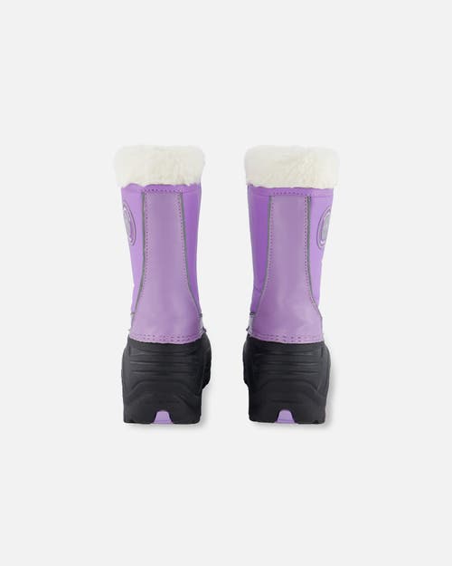 Deux Par Deux Winter Boots With Removable Liner In Purple