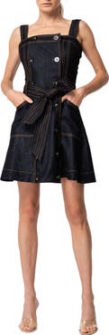 CIEBON Flexton Belted Denim Minidress