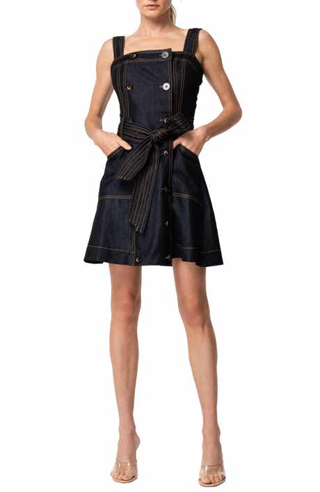 CIEBON Flexton Belted Denim Minidress