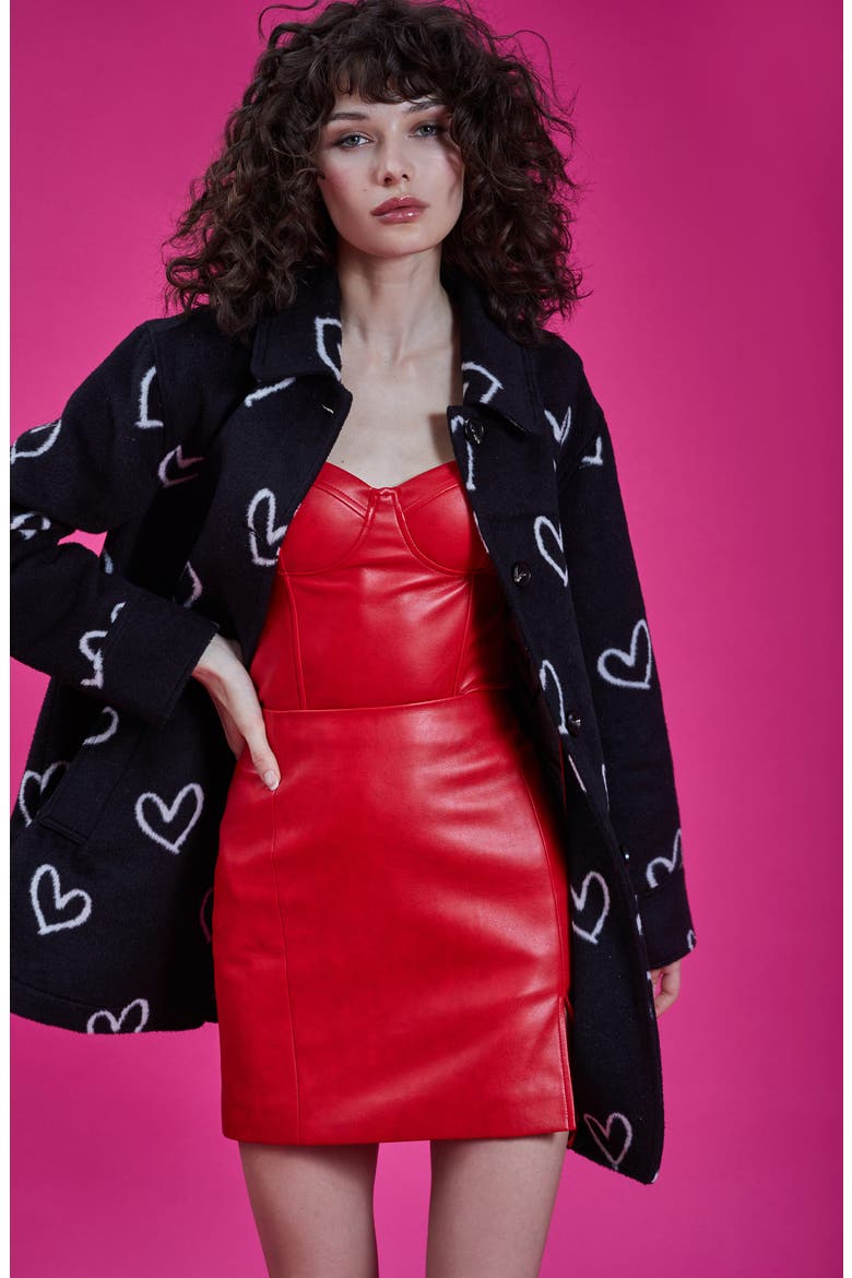 Heart Jacquard Coat, Alternate, color, BLACK AND WHITE HEART