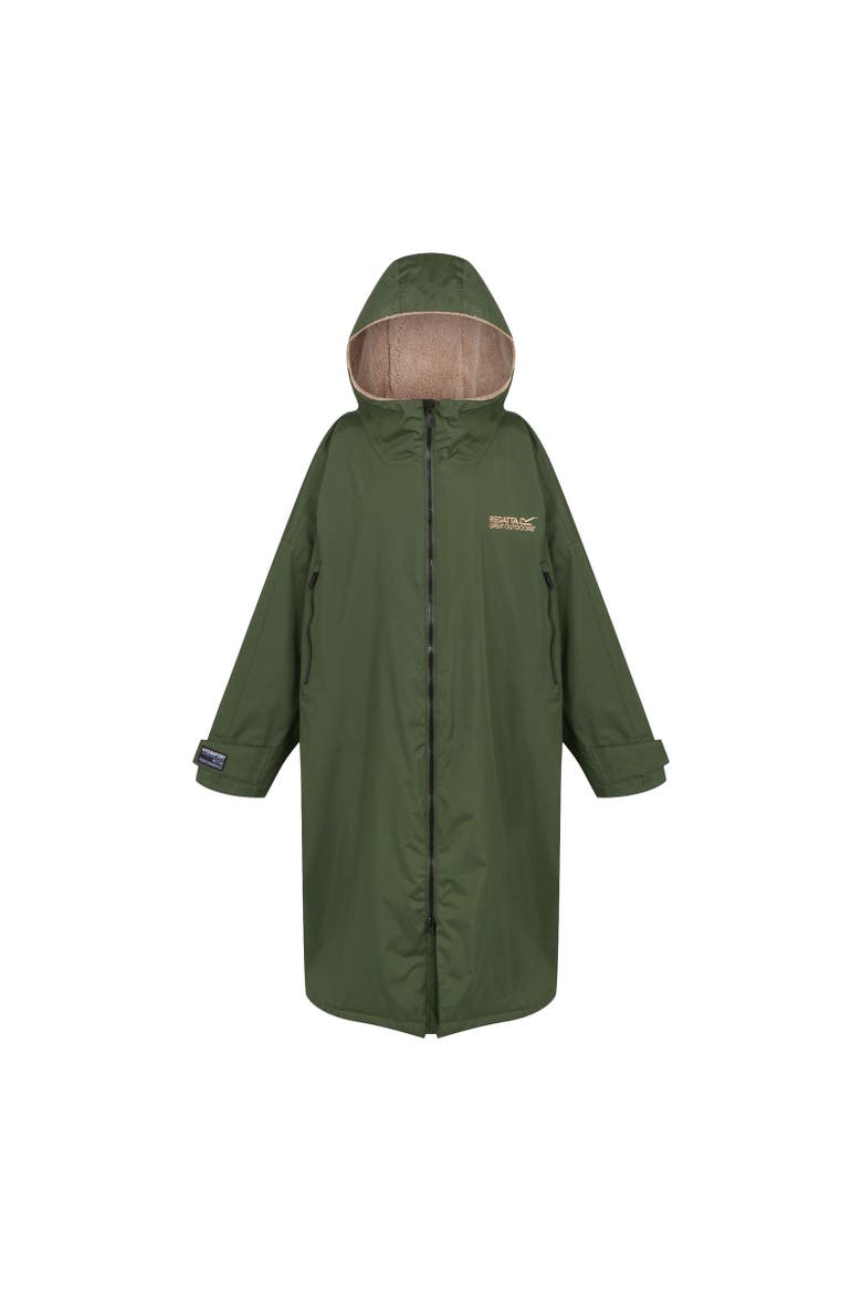 Gender Inclusive Waterproof Fleece Lined Changing Robe, Main, color, Dark Khaki