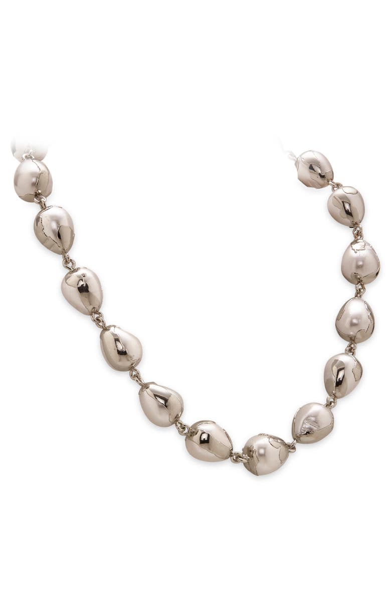 Dhwani Bhansal LUNA NECKLACE, Alternate, color, White Rhodium Plated