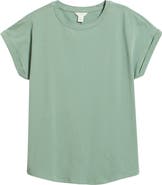 Caslon® Cuff Sleeve T-Shirt