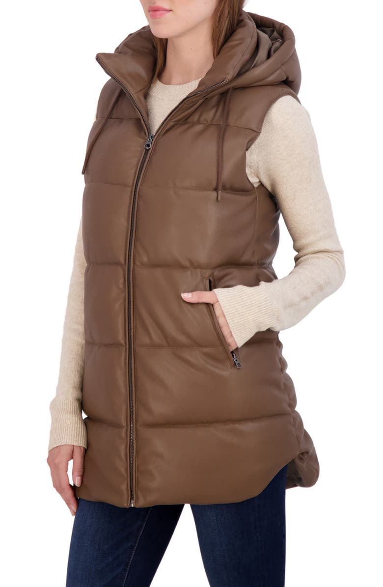 Sebby Quilted Puffer Vest, Alternate, color, Medium Brown