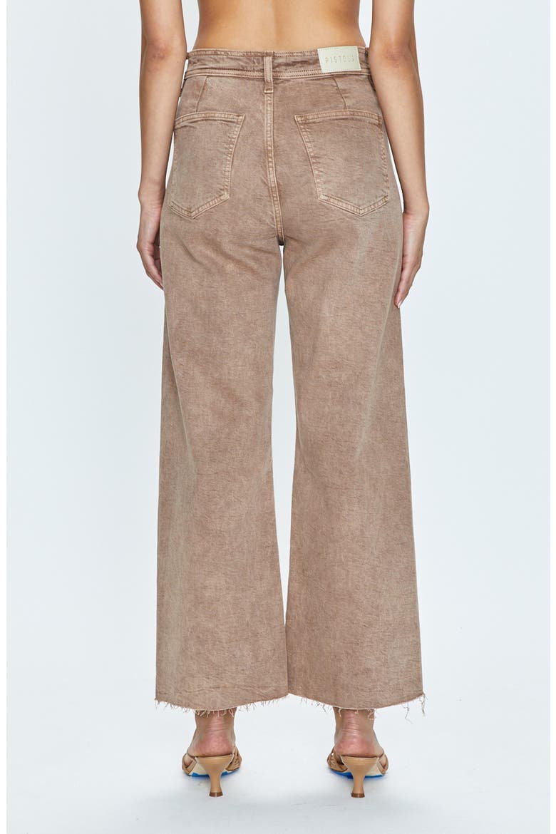 Penny High Waist Raw Hem Wide Leg Jeans, Alternate, color, CASHEW