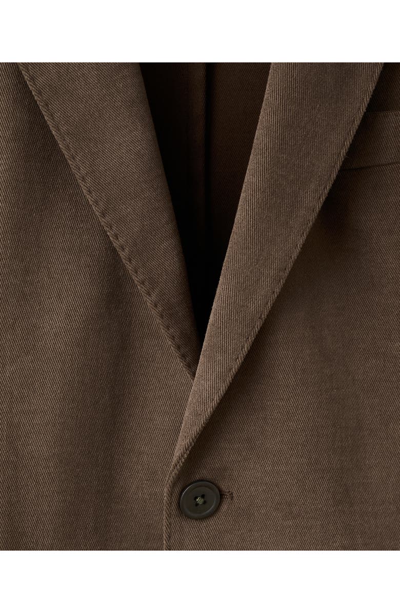 MANGO Slim Fit Stretch Cotton Blazer, Alternate, color, Caramel