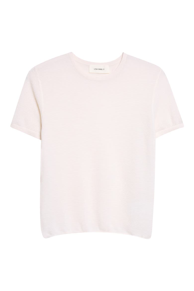 Ira Short Sleeve Cashmere Sweater, Alternate, color, IVORY