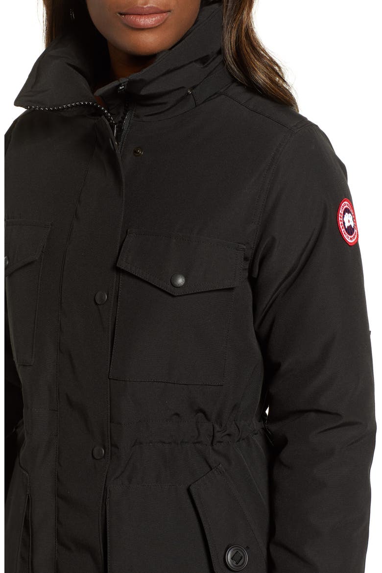 Gabriola Water Resistant Arctic Tech 625 Fill Power Down Parka, Alternate, color, BLACK