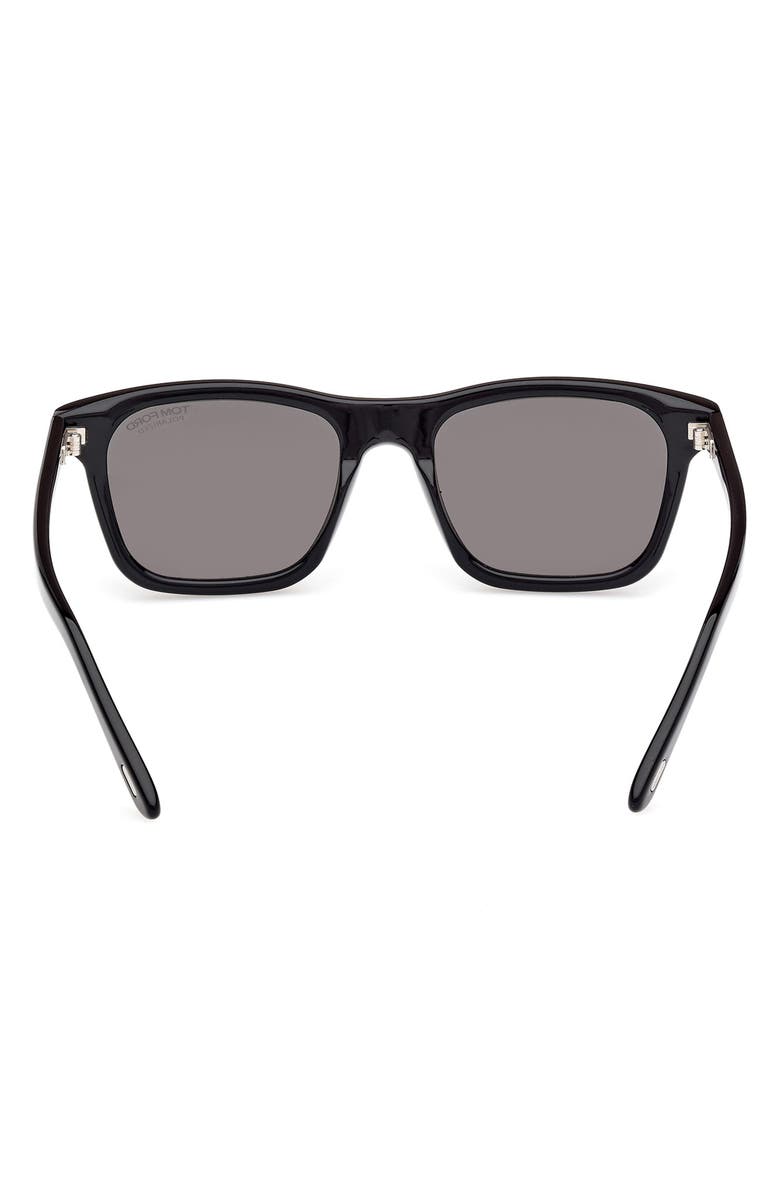 TOM FORD Barron 54mm Square Sunglasses, Alternate, color, Shiny Black/ Eco/ Lenses