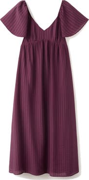MANGO Textured Gathered Empire Waist Dress