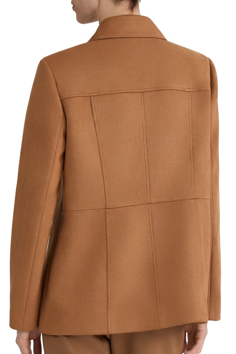 Scuba Point Collar Button Down Jacket, Alternate, color, CARAMEL