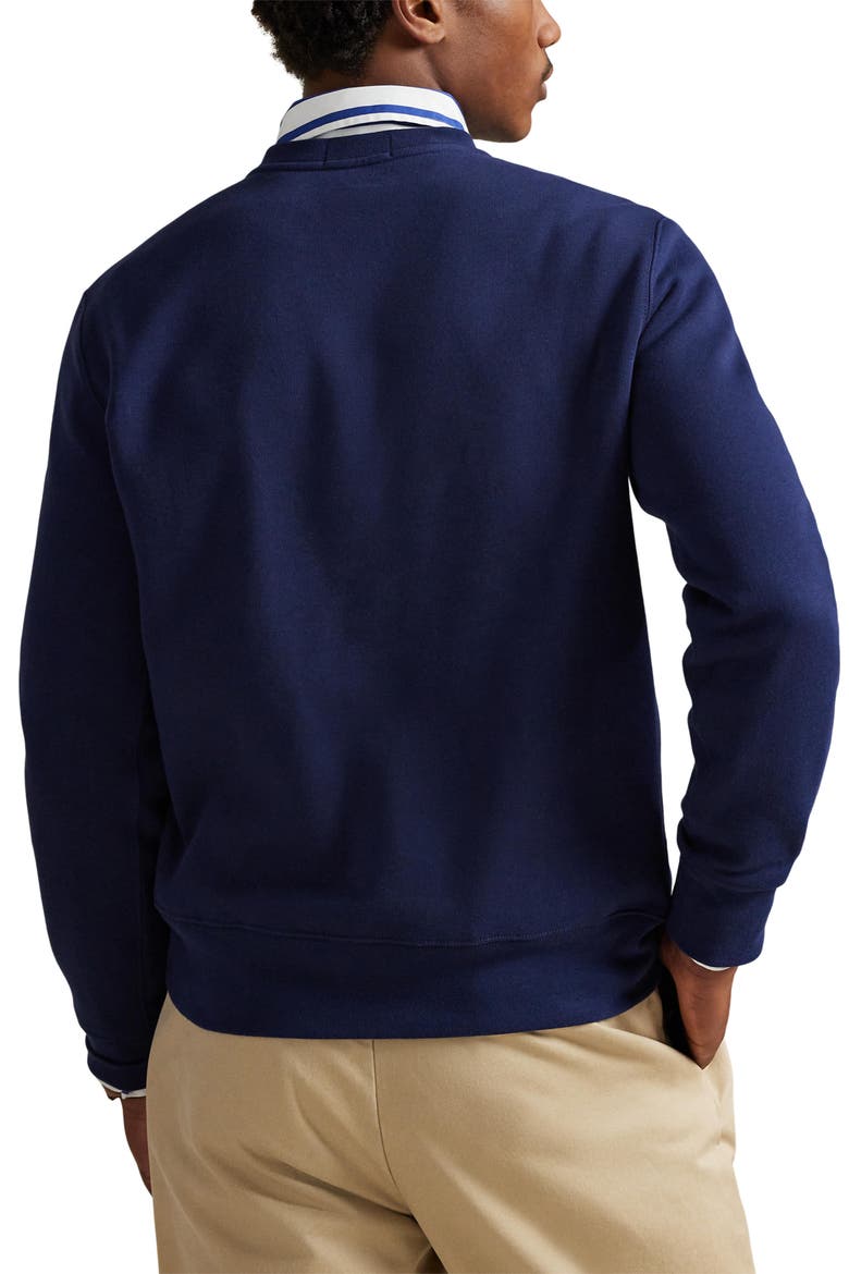 Polo Bear Fleece Graphic Sweatshirt, Alternate, color, NEWPORT NAVY-SOCIETY BEAR