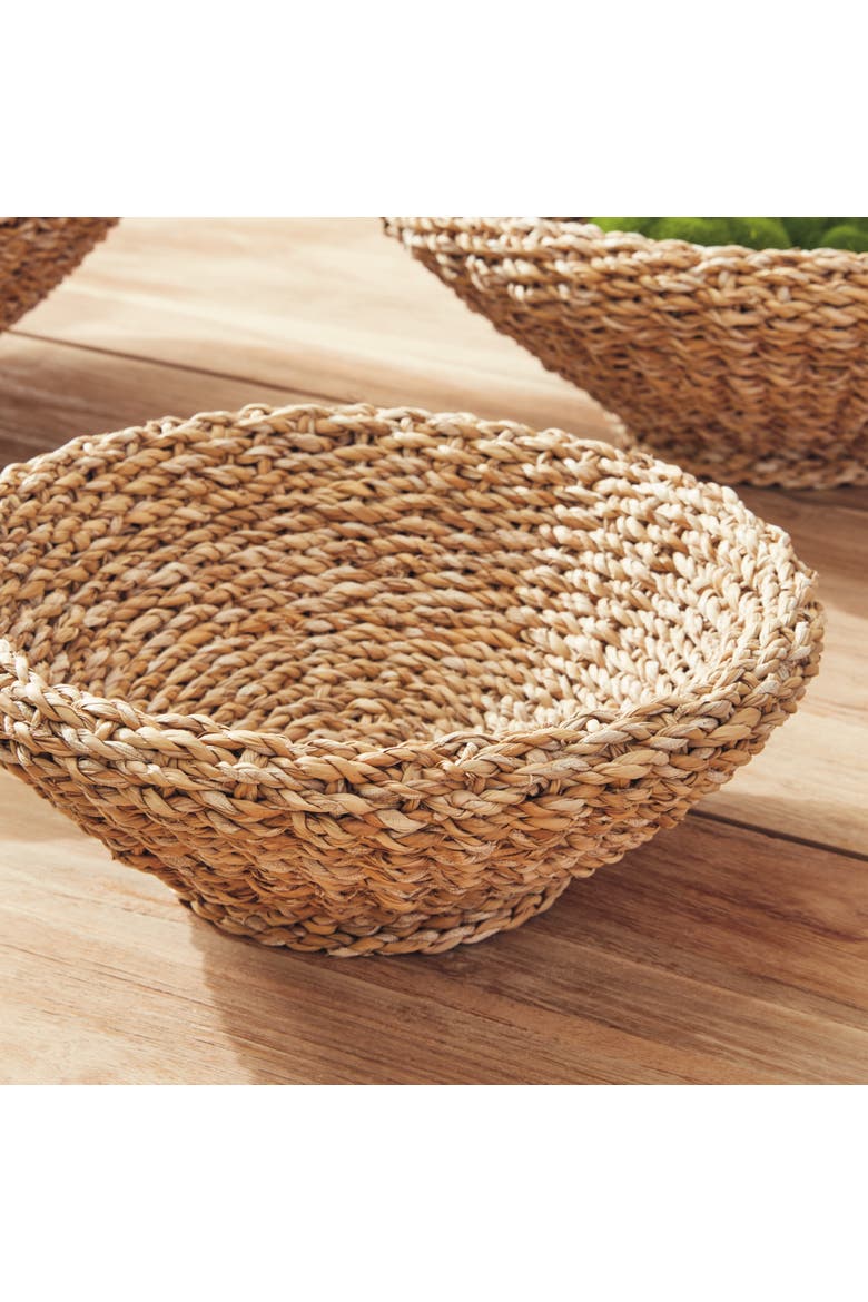 Seagrass Shallow Tapered Baskets Set of 3, Alternate, color, Beige
