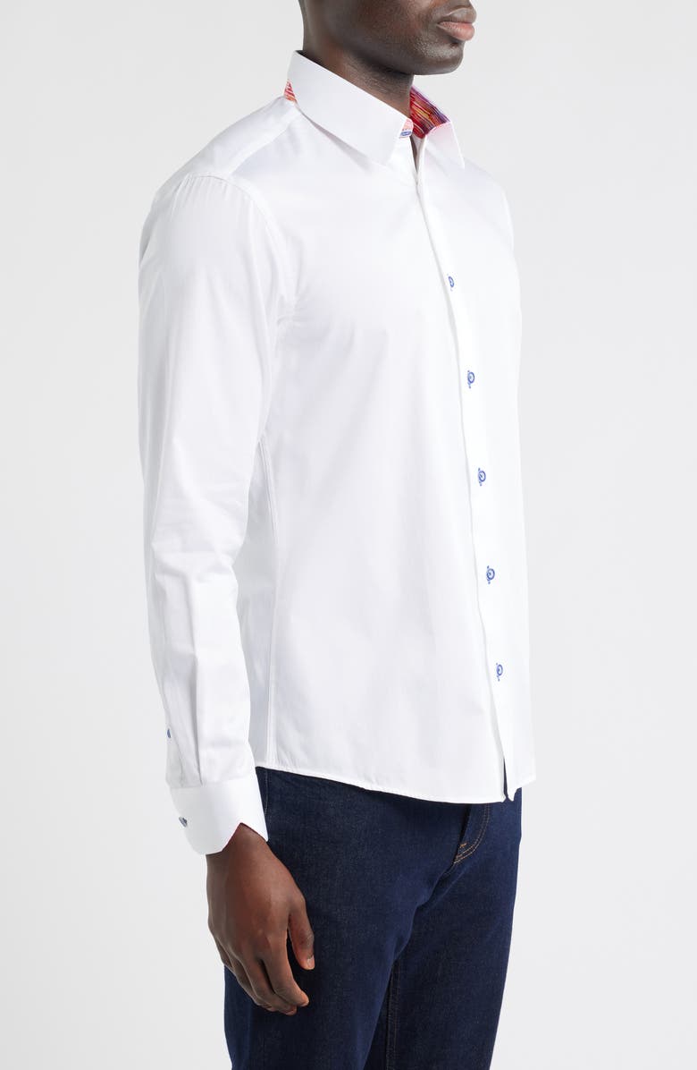 Siragusa Sinai Collection Luxe Cotton Dress Shirt, Alternate, color, White