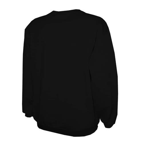 Stitches Black Baltimore Orioles Pullover Sweatshirt In Black