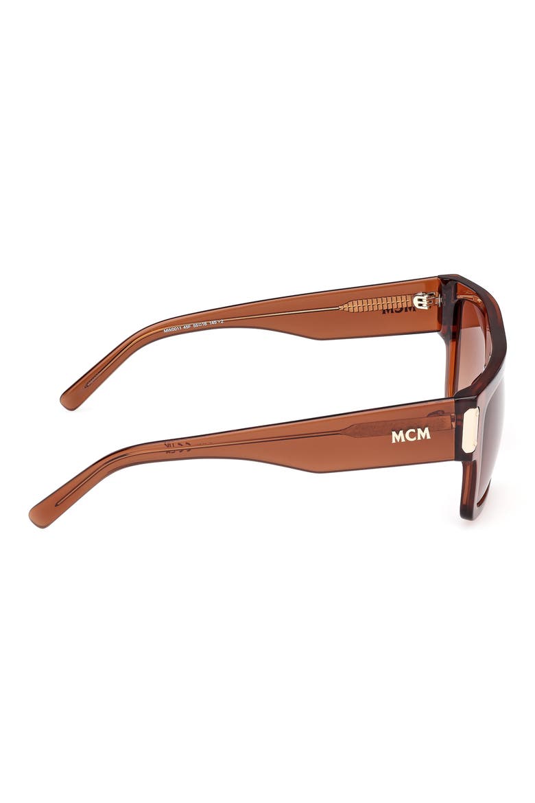 54mm Rectangular Sunglasses, Alternate, color, LIGHT BROWN / GRADIENT BROWN