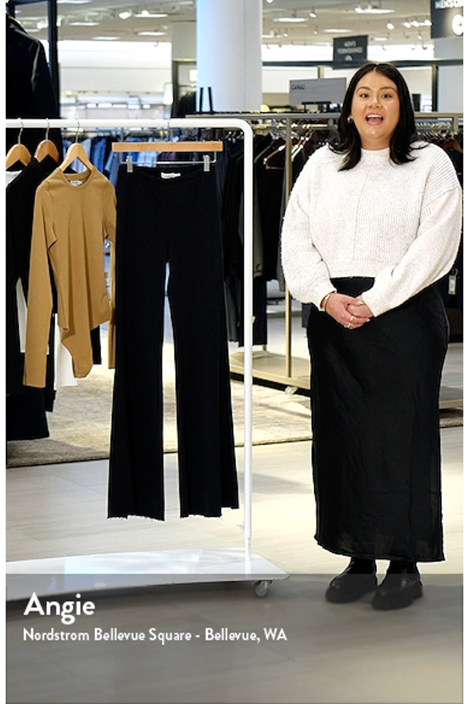 Good American Compression Terry Flare Trousers (Women) | Nordstromrack