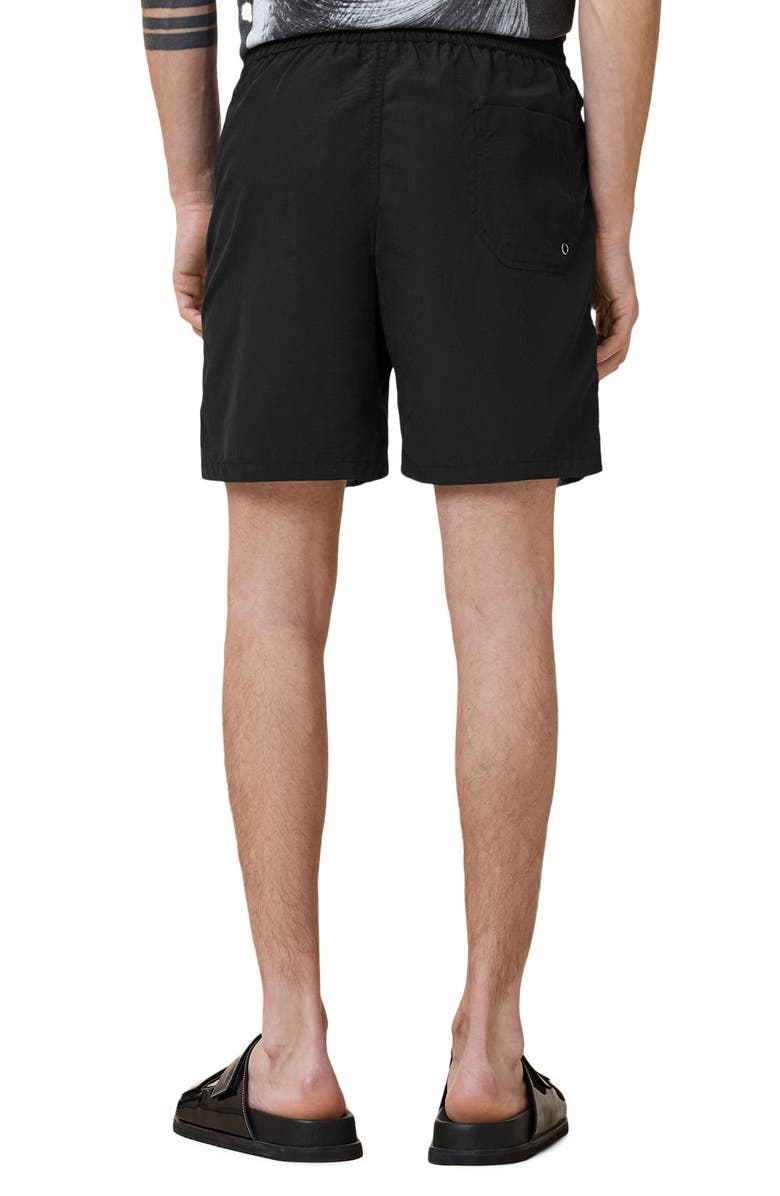 AllSaints Party Wave Swim Trunks, Alternate, color, Jet Black