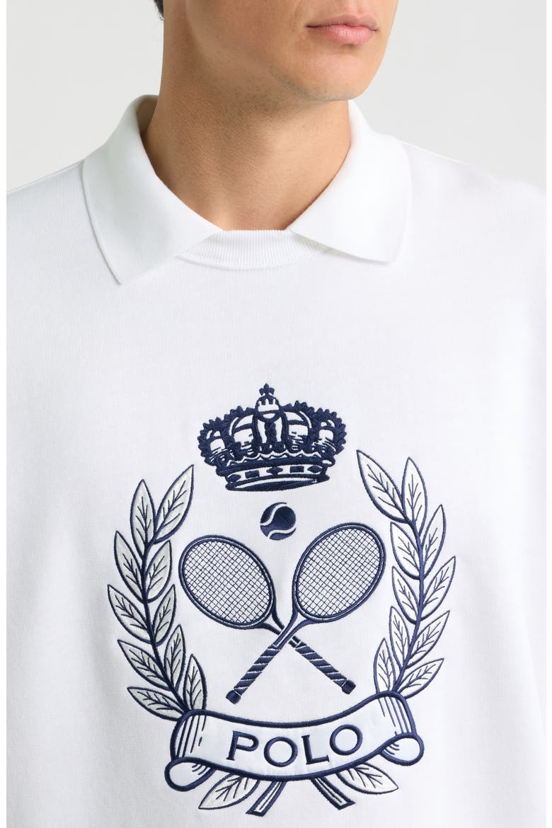 US Open Crest Relaxed Fit Sweatshirt, Alternate, color, WHITE
