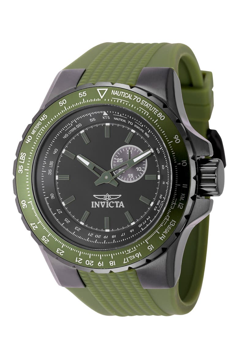 49732 Aviator Watch, Main, color, BLACK/ CAMO GREEN