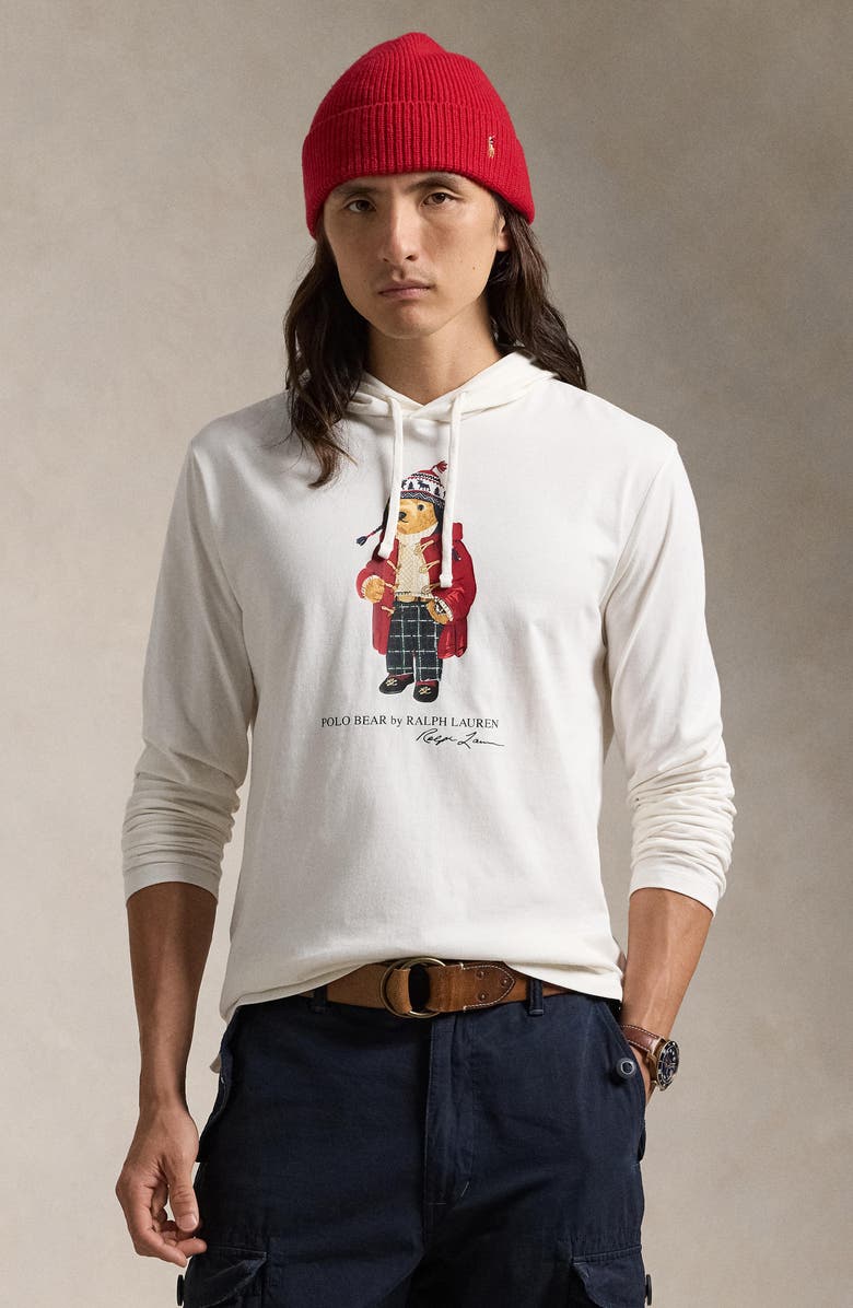 Polo Ralph Lauren Polo Bear Jersey Graphic Hoodie, Alternate, color, 