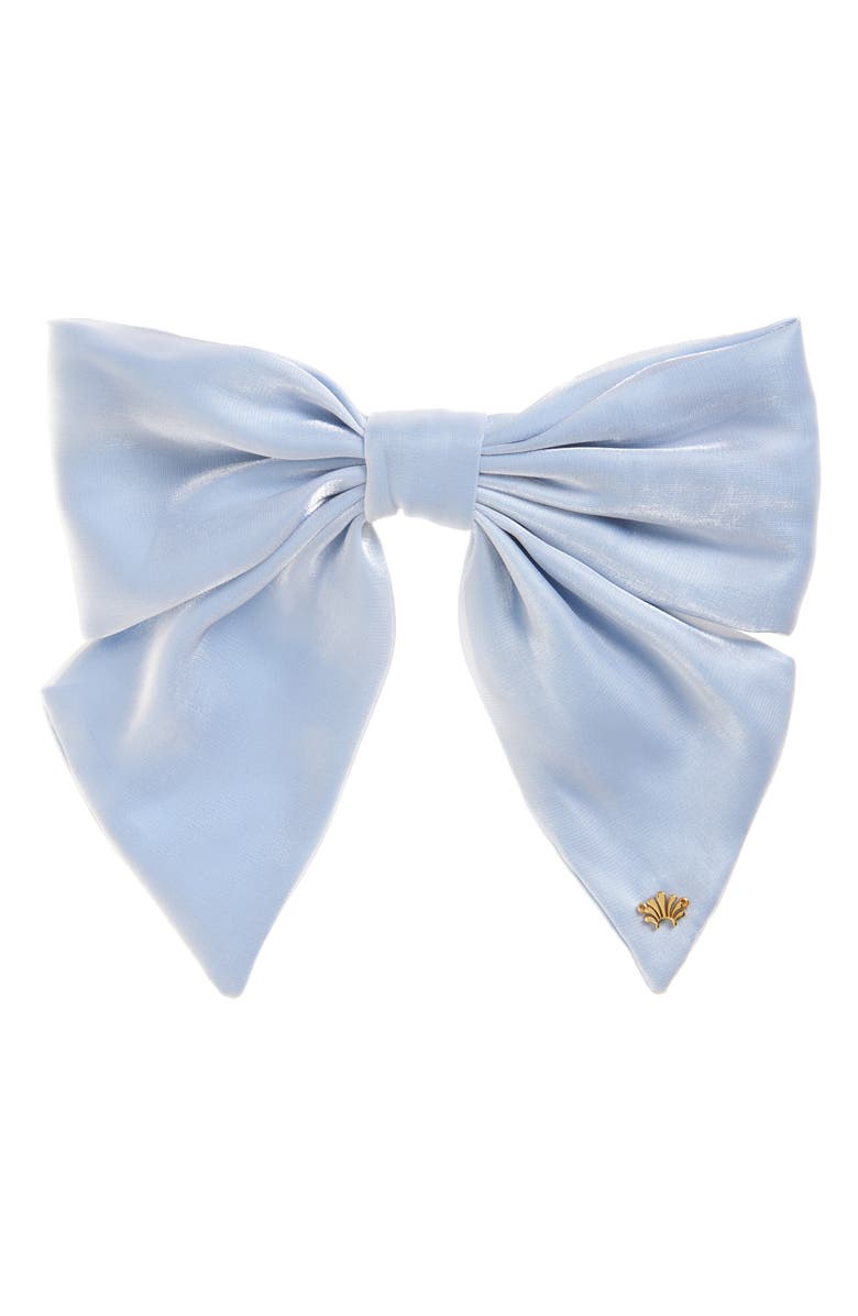 Lele Sadoughi Natalia Bow Barrette, Main, color, Capri Blue