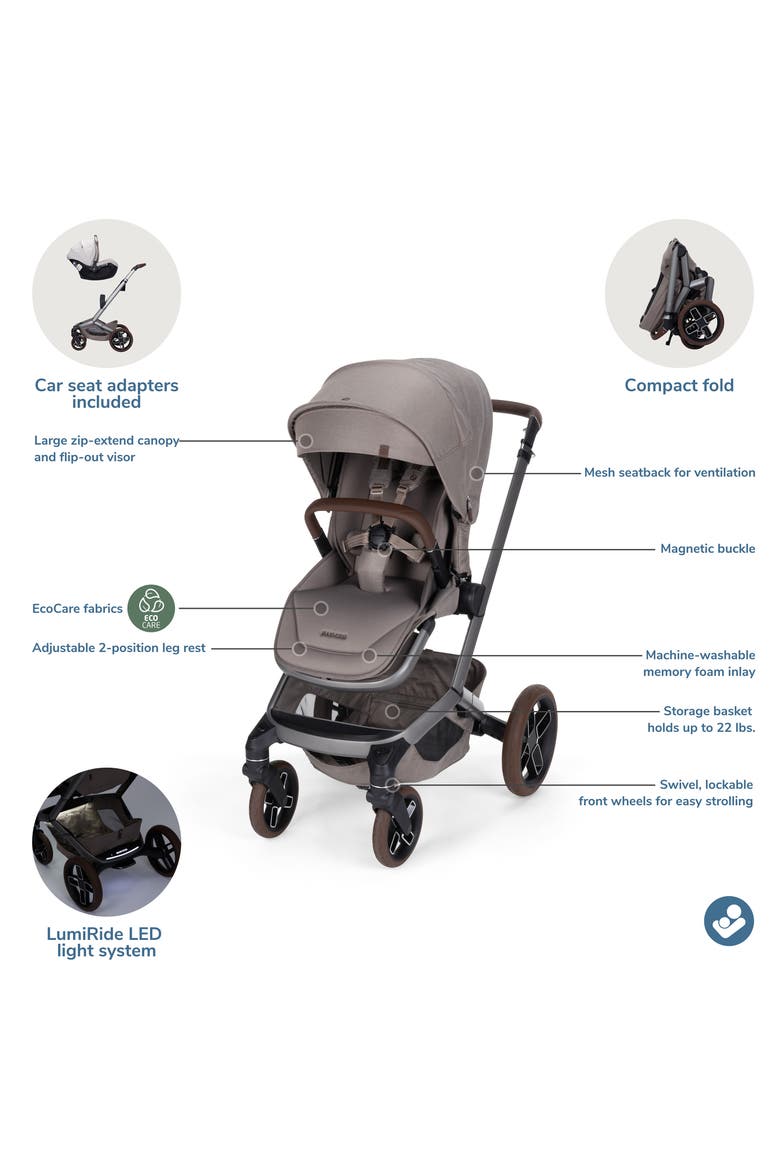 Fame™ Modular Stroller, Alternate, color, TWILLIC TRUFFLE