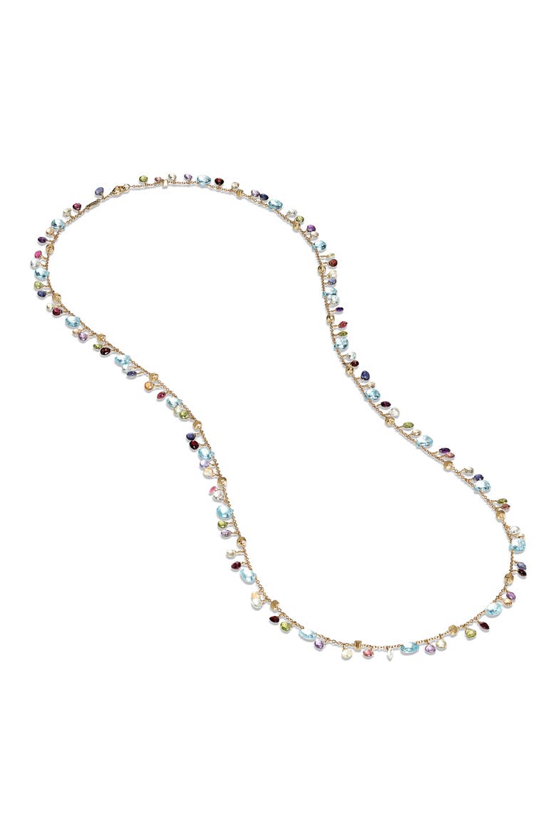 Paradise Long Semiprecious Stone Necklace, Main, color, YELLOW GOLD