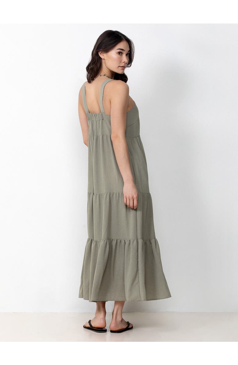 Single Stitch Tiered Maxi Dress, Alternate, color, Black