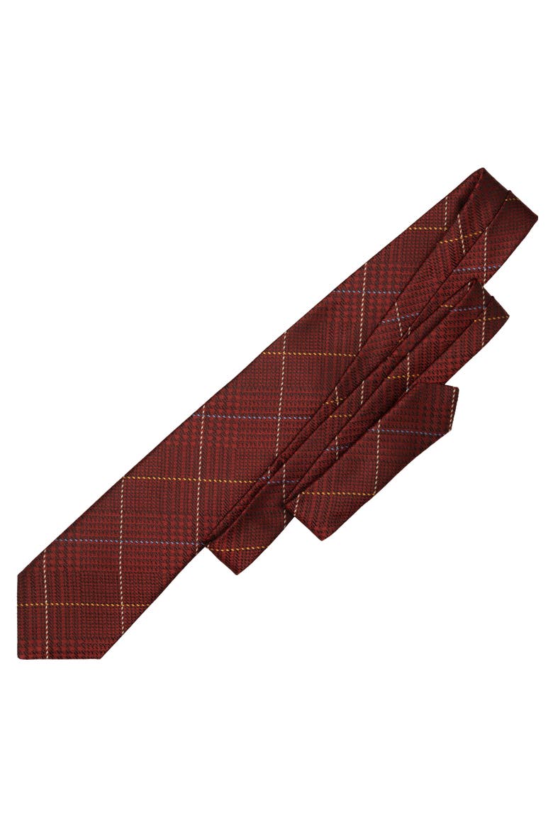 Spoleto - Extra Long Silk Jacquard Tie for Men, Alternate, color, Dark Red