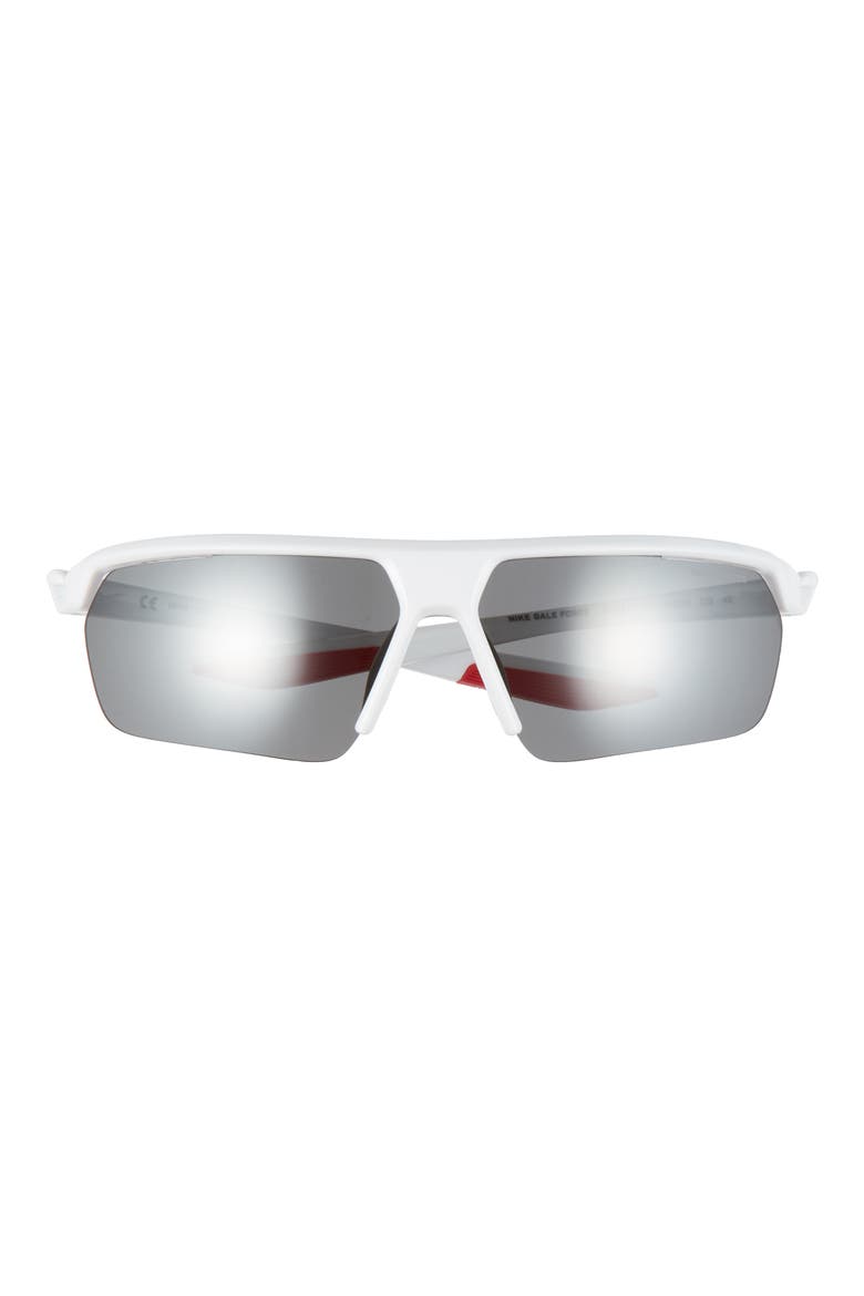 Gale Force 71mm Sunglasses, Main, color, WHITE/ SILVER FLASH