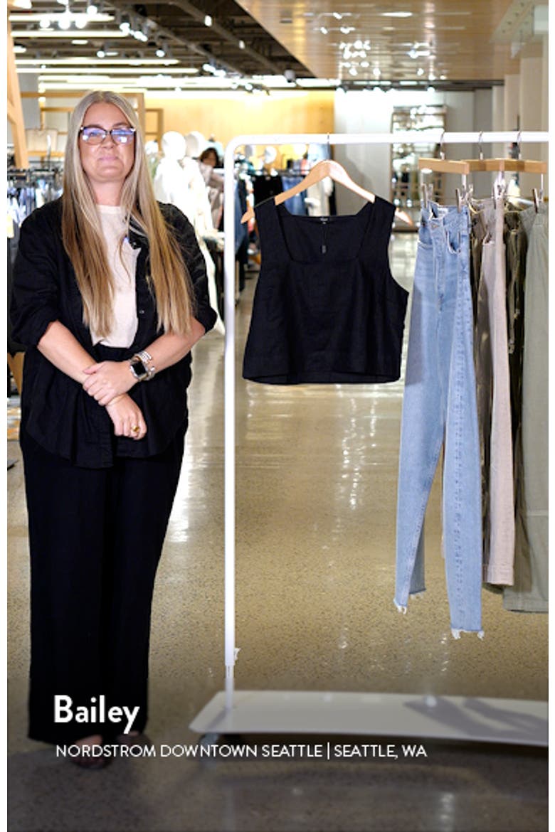Akira Linen Crop Tank Top video