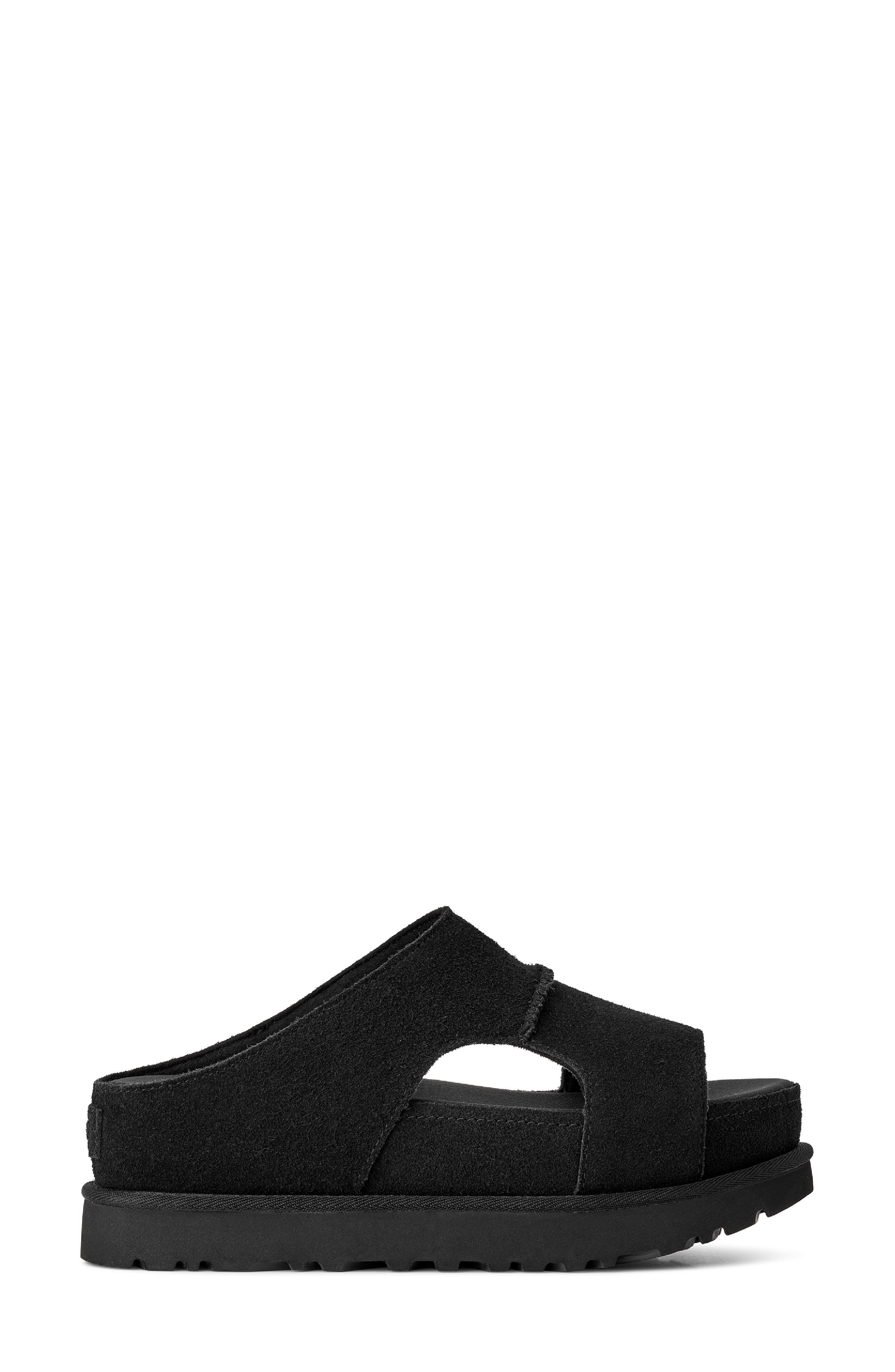 UGG<sup>®</sup> Goldenstar Hi Slide Sandal, Alternate, color, Black