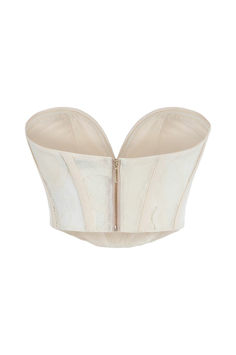 Sweetheart Neck Crop Top, Alternate, color, Ecru