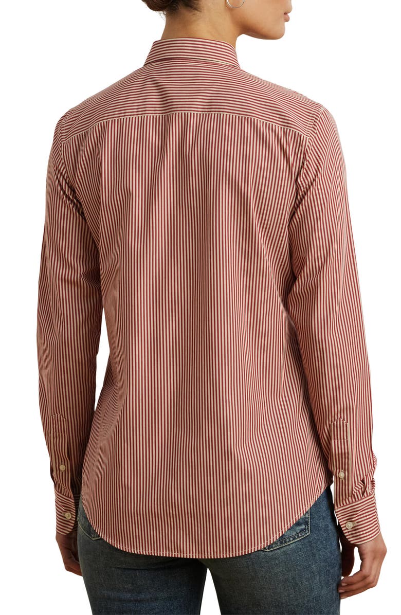 Lauren Ralph Lauren Classic Fit Stripe Broadcloth Button-Up Shirt, Alternate, color,