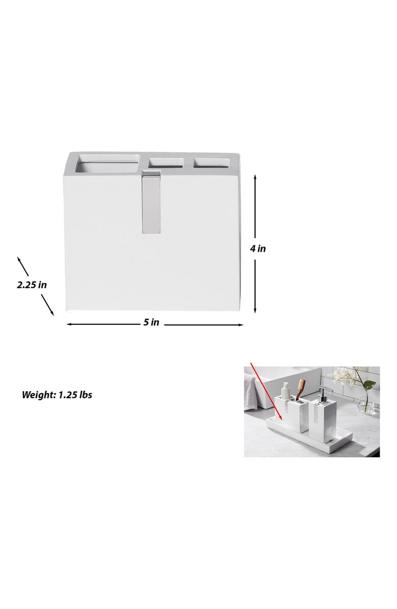 ROSELLI TRADING COMPANY Houston Street 3-Piece Bathroom Set, Alternate, color, White