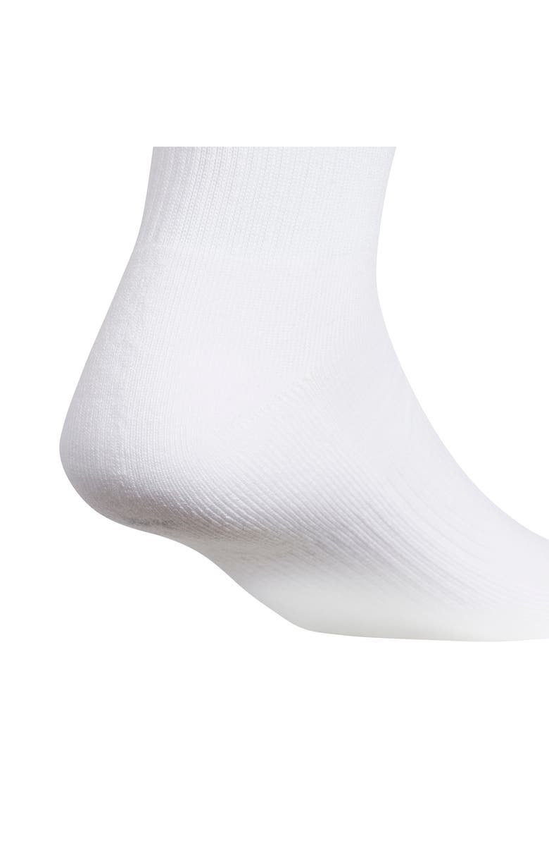 adidas Assorted 3-Pack Performance High Quarter Crew Socks, Alternate, color, White