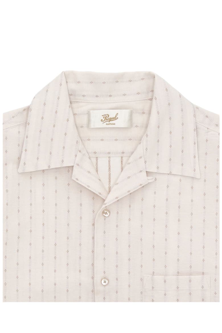 Prequel Short Sleeve Cotton Shirt, Alternate, color, BROWN