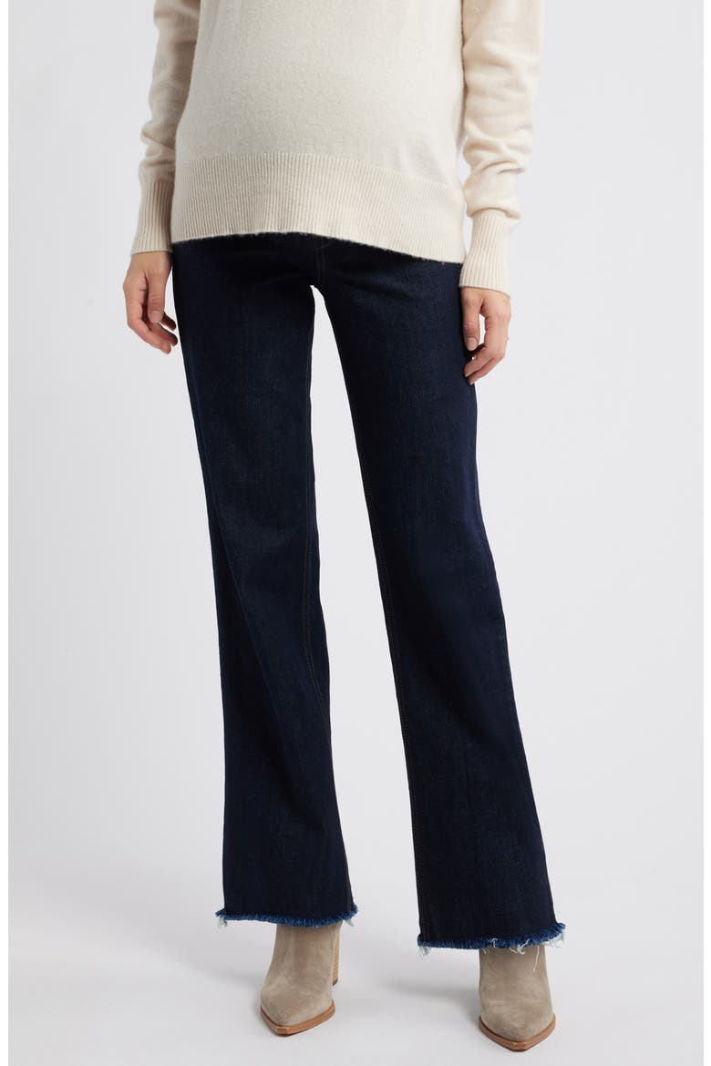 Over the Bump Relaxed Straight Leg Maternity Jeans, Main, color, RINSE