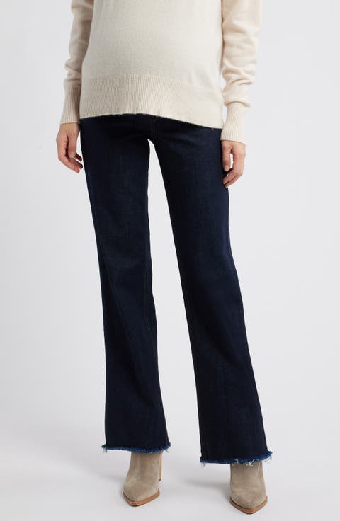 Over the Bump Relaxed Straight Leg Maternity Jeans (Rinse)