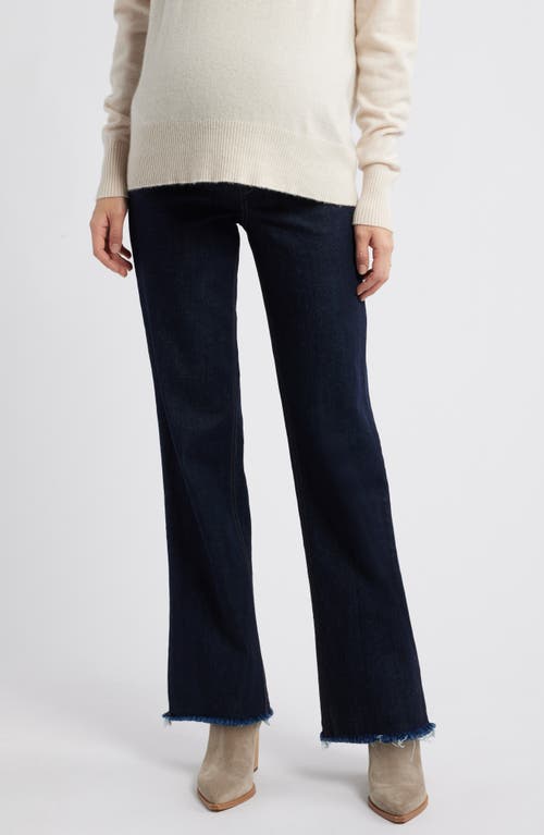 1822 Denim Over The Bump Relaxed Straight Leg Maternity Jeans In Rinse