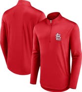 FANATICS Men's Fanatics Branded Red St. Louis Cardinals Quarterback Quarter-Zip Top