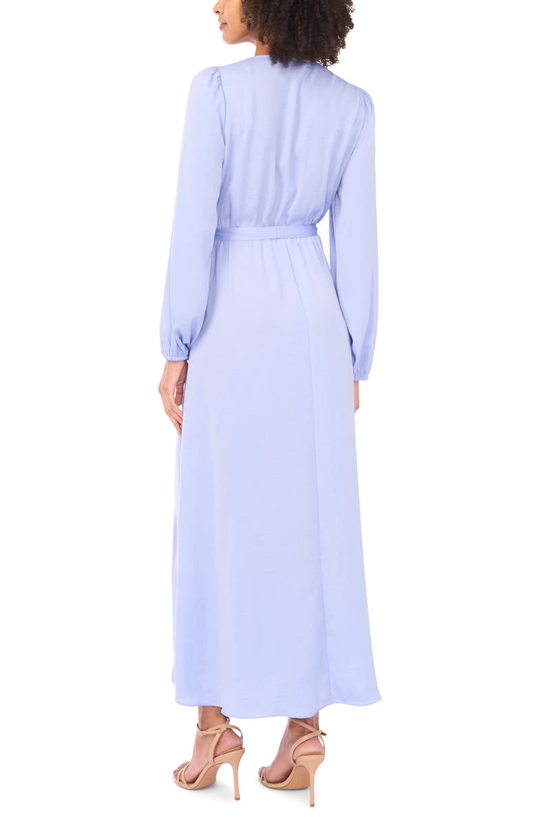Vince Camuto Wrap Front Long Sleeve Maxi Dress, Alternate, color, French Blue