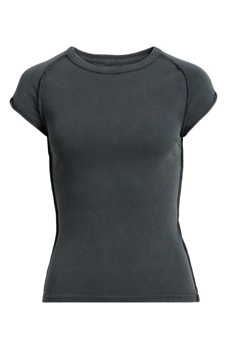 Free People Ever Had Cap Sleeve Cotton T-Shirt, Alternate, color, Black