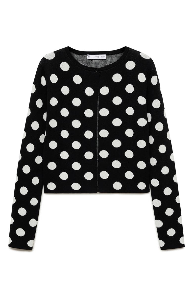 MANGO Polka Dot Cardigan, Alternate, color,