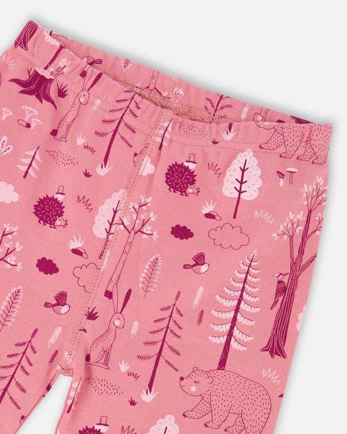 Deux Par Deux Organic Cotton Two-piece Pajamas In Pink