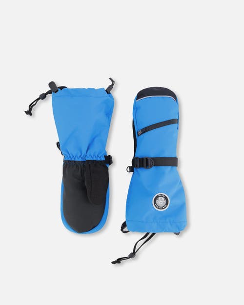 Deux Par Deux Boys Winter Mittens Teknik In Blue