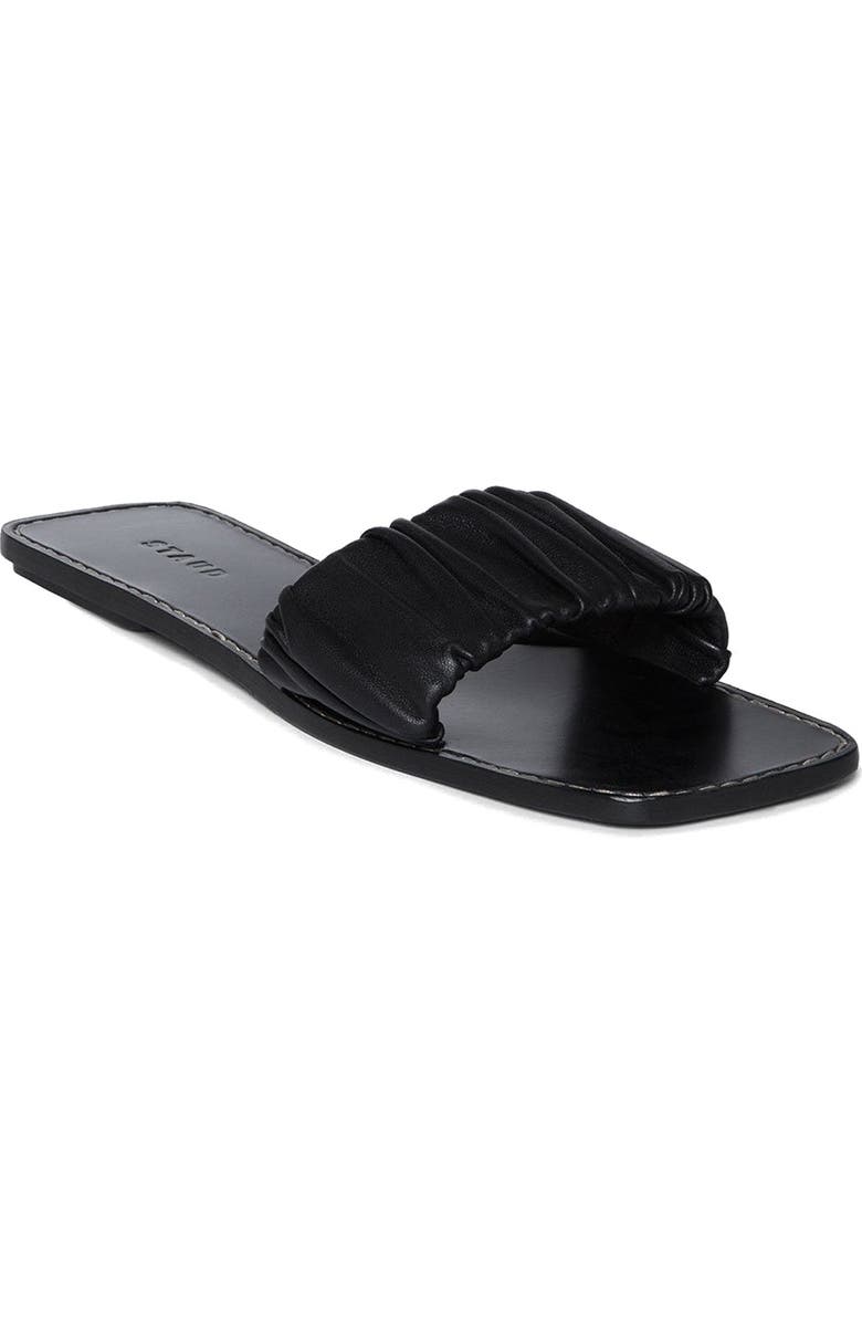 STAUD Nina Ruched Slide Sandal, Main, color,